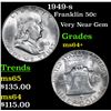 Image 1 : 1949-s Franklin Half Dollar 50c Grades Choice+ Unc