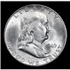 Image 2 : 1949-s Franklin Half Dollar 50c Grades Choice+ Unc