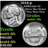 Image 1 : 1944-p Jefferson Nickel 5c Grades Choice Unc+ 5fs