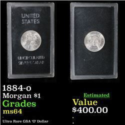 ***RARE GSA 1884-o Morgan Dollar $1 Grades ms64