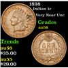 Image 1 : 1898 Indian Cent 1c Grades Choice AU/BU Slider