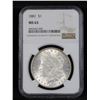 Image 2 : NGC 1881-p Morgan Dollar $1 Graded ms63 By NGC