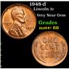 Image 1 : 1948-d Lincoln Cent 1c Grades Choice+ Unc RB