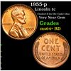 Image 1 : 1955-p Lincoln Cent 1c Grades Choice+ Unc RD