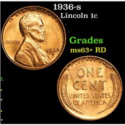 1936-s Lincoln Cent 1c Grades Select+ Unc RD