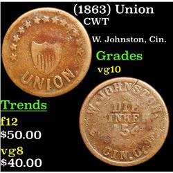 (1863) Union Civil War Token 1c Grades vg+
