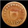 Image 2 : (1863) Union Civil War Token 1c Grades vg+