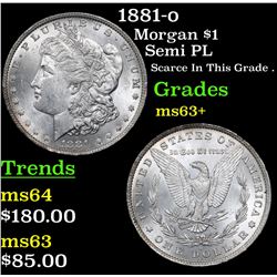 1881-o Morgan Dollar $1 Grades Select+ Unc