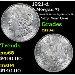 1921-d Morgan Dollar $1 Grades Choice+ Unc