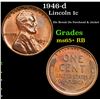 Image 1 : 1946-d Lincoln Cent 1c Grades Gem+ Unc RB