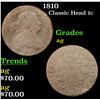 Image 1 : 1810 Classic Head Large Cent 1c Grades ag