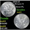 Image 1 : 1921-d Morgan Dollar $1 Grades Select Unc