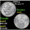 Image 1 : 1888-p Morgan Dollar $1 Grades Choice Unc