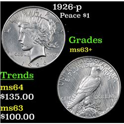 1926-p Peace Dollar $1 Grades Select+ Unc