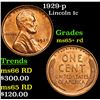 Image 1 : 1929-p Lincoln Cent 1c Grades Gem+ Unc RD