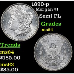 1890-p Morgan Dollar $1 Grades Choice Unc