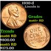 Image 1 : 1930-d Lincoln Cent 1c Grades Gem+ Unc RD