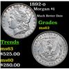 Image 1 : 1892-o Morgan Dollar $1 Grades Select Unc