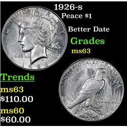 1926-s Peace Dollar $1 Grades Select Unc