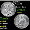 Image 1 : 1926-s Peace Dollar $1 Grades Select Unc