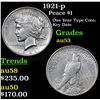 Image 1 : 1921-p Peace Dollar $1 Grades Select AU