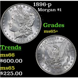 1896-p Morgan Dollar $1 Grades GEM+ Unc