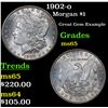 Image 1 : 1902-o Morgan Dollar $1 Grades GEM Unc