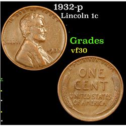 1932-p Lincoln Cent 1c Grades vf++