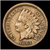 Image 2 : 1862 Indian Cent 1c Grades vf++