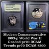 Image 1 : 1991-1995-w WWII . . Proof Commem Half Dollar 50c Graded GEM++ Proof Deep Cameo By USCG
