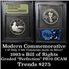 Image 1 : 1993-s Bill of Rights . . Modern Commem Galf Dollar 50c Grades GEM++ Proof Deep Cameo