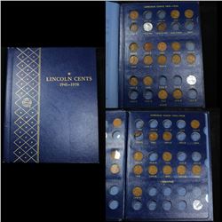 Starter Lincoln cent book 1941- 1958 29 coins . .