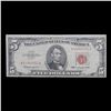 Image 2 : 1963 $5 Red seal United States Note . . Grades f+