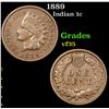 Image 1 : 1889 Indian Cent 1c Grades vf++