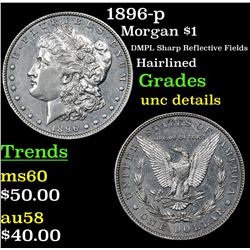1896-p Morgan Dollar $1 Grades Unc Details