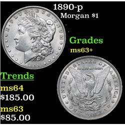 1890-p Morgan Dollar $1 Grades Select+ Unc