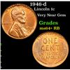 Image 1 : 1946-d Lincoln Cent 1c Grades Choice+ Unc RB