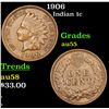 Image 1 : 1906 Indian Cent 1c Grades Choice AU