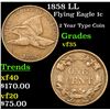 Image 1 : 1858 LL Flying Eagle Cent 1c Grades vf++