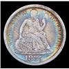 Image 2 : 1885-p Rainbow Toned Seated Liberty Dime 10c Grades vf+