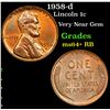 Image 1 : 1958-d Lincoln Cent 1c Grades Choice+ Unc RB