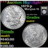 Image 1 : ***Auction Highlight*** 1879-p Morgan Dollar $1 Graded Choice+ Unc By USCG (fc)