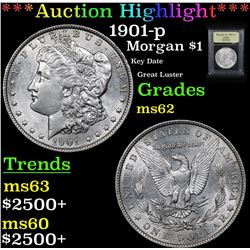 ***Auction Highlight*** 1901-p Morgan Dollar $1 Graded Select Unc By USCG (fc)