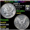 Image 1 : ***Auction Highlight*** 1886-s Morgan Dollar $1 Graded Select Unc By USCG (fc)