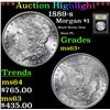 Image 1 : ***Auction Highlight*** 1889-s Morgan Dollar $1 Graded Select+ Unc By USCG (fc)