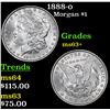 Image 1 : 1888-o Morgan Dollar $1 Grades Select+ Unc