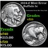 Image 1 : 1924-d Mint Error Buffalo Nickel 5c Grades vf+