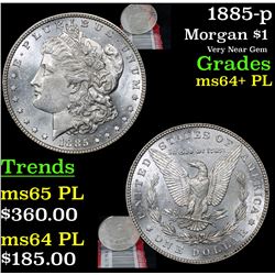 1885-p Morgan Dollar $1 Grades Choice Unc+ PL