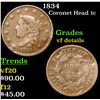 Image 1 : 1834 Coronet Head Large Cent 1c Grades vf details