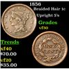 1856 Braided Hair Large Cent 1c Grades vf++
